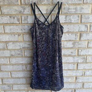 Byer Too! Y2K Sleeveless Layover Velvet Cocktail Mini Dress Women's Size M